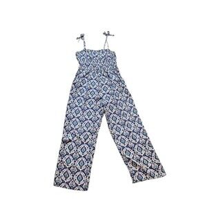 Japna Wide Leg Jumpsuit Women's Size Large Boho Festival Rayon - Romper - Strap